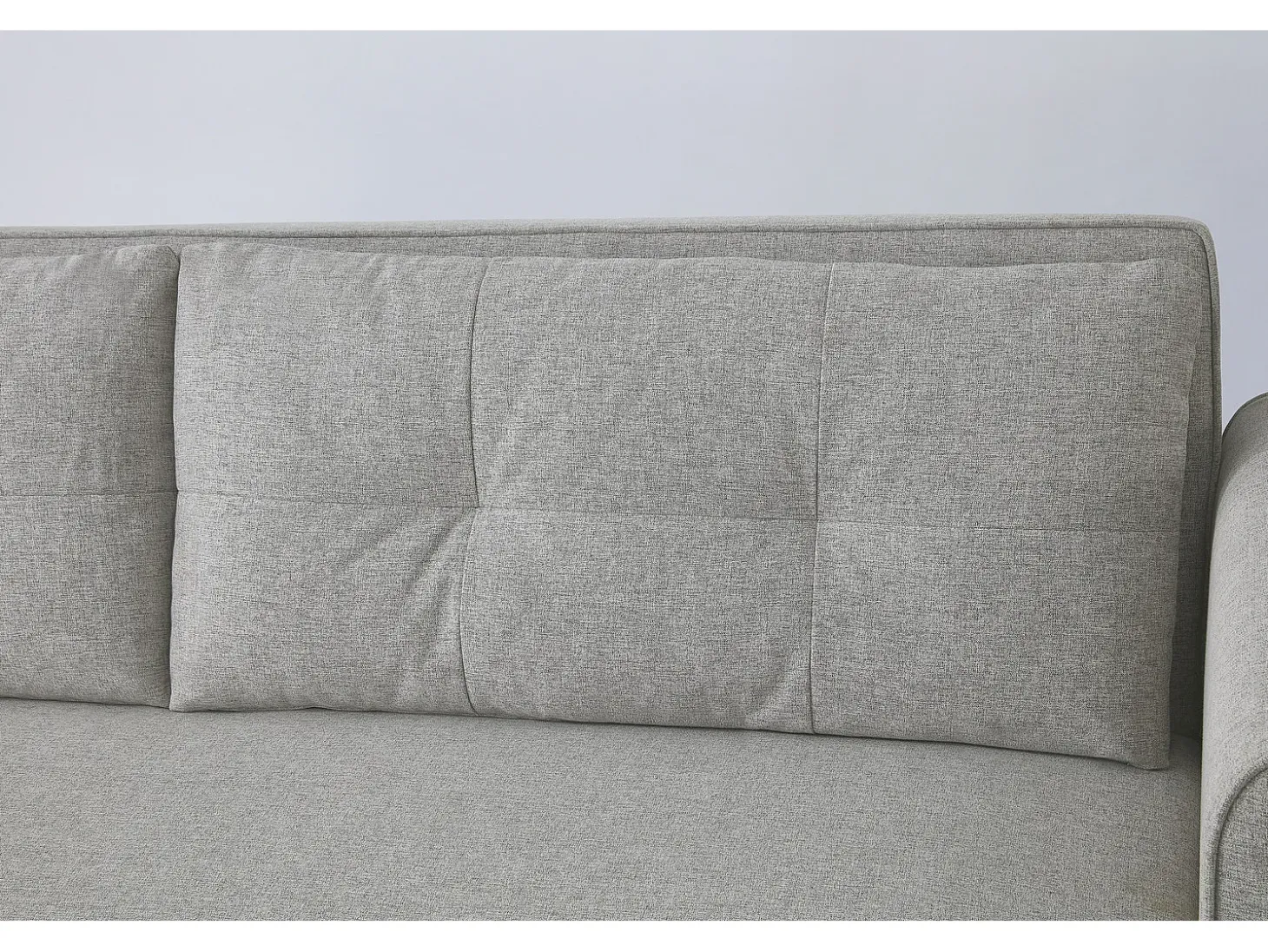 Sofá-Cama Conversível de 3 Lugares em Tecido Cinza Claro SOHO Moderno e Elegante