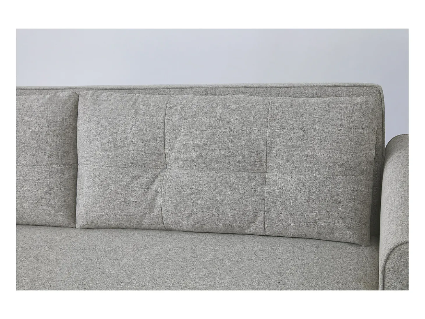 Sofá-Cama Conversível de 3 Lugares em Tecido Cinza Claro SOHO Moderno e Elegante