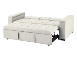 Sofá-cama conversível de 3 lugares em tecido bege NOHO