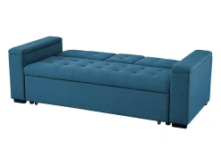 Sofá-Cama Conversível de 3 Lugares em Tecido Azul Petróleo Noho - Moderno e Modular