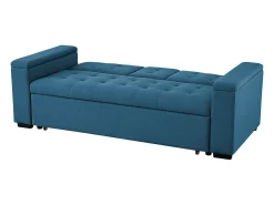 Sofá-Cama Conversível de 3 Lugares em Tecido Azul Petróleo Noho - Moderno e Modular