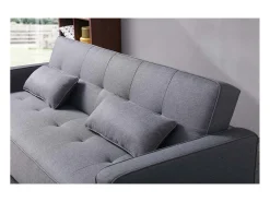 Sofá-Cama Conversível Escandinavo 3 Lugares Cinza COPENHAGUE Design Único e Conforto XXL