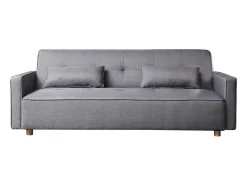 Sofá-Cama Conversível Escandinavo 3 Lugares Cinza COPENHAGUE Design Único e Conforto XXL