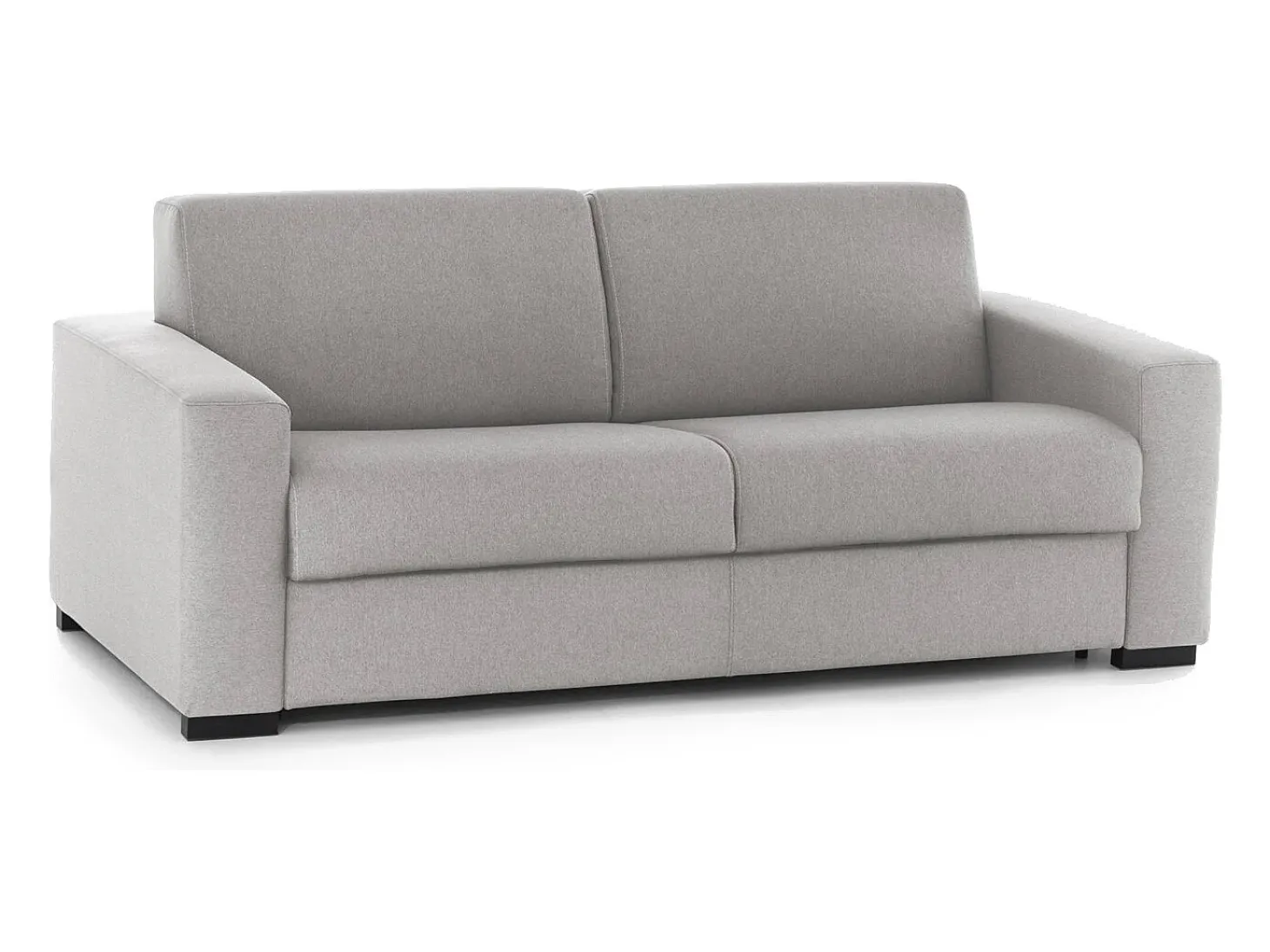 Sofá-cama Dabakah, sofá de 3 lugares, 100% Fabricado na Itália, Sofá da sala com abertura giratória, em tecido acolchoado, com braços finos, 200x95h90 cm, Cinza