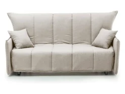 Sofá-cama Dabali, sofá de 2 lugares, 100% Fabricado na Itália, Sofá da sala com abertura para carrinho, em tecido acolchoado, com braços padrão, 150x90h85 cm, Bege