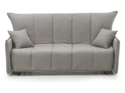 Sofá-cama Dabali, sofá de 2 lugares, 100% Fabricado na Itália, Sofá da sala com abertura para carrinho, em tecido acolchoado, com braços padrão, 150x90h85 cm, Cinza