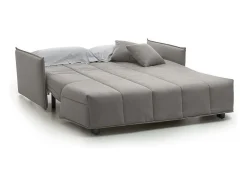 Sofá-cama Dabali, sofá de 2 lugares, 100% Fabricado na Itália, Sofá da sala com abertura para carrinho, em tecido acolchoado, com braços padrão, 150x90h85 cm, Cinza