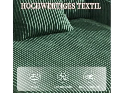 Sofá-cama de 3 lugares - 142 x 128 x 85 cm - com porta-copos + portas USB + LEDs - veludo - verde