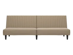 Sofá-cama de 2 lugares couro artificial cappuccino PT225310