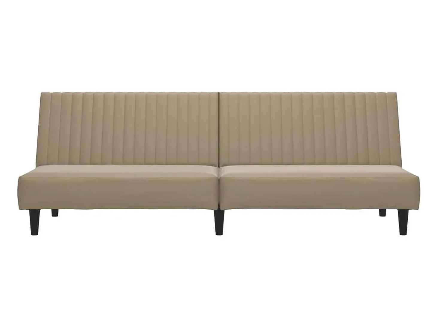 Sofá-cama de 2 lugares couro artificial cappuccino PT225310