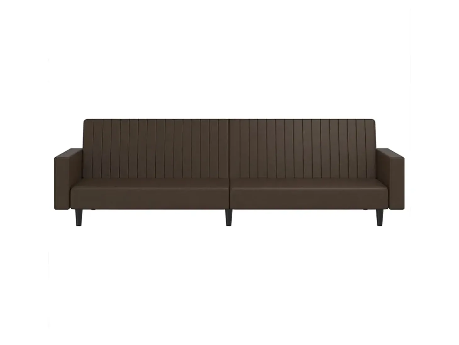 Sofá-cama de 2 lugares couro artificial castanho PT422595