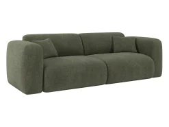 Sofá-cama de 4 lugares em tecido mesclado verde POGNI da Maison Céphy