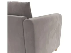 Sofá-cama de 3 lugares Felix cinzento claro