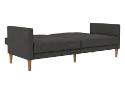 Sofá-cama de 3 lugares Lilly cinzento claro