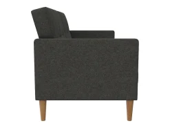Sofá-cama de 3 lugares Lilly cinzento claro