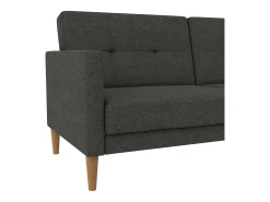Sofá-cama de 3 lugares Lilly cinzento claro