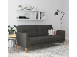 Sofá-cama de 3 lugares Lilly cinzento claro