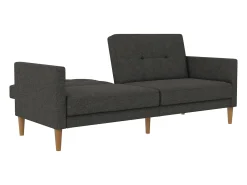 Sofá-cama de 3 lugares Lilly cinzento claro