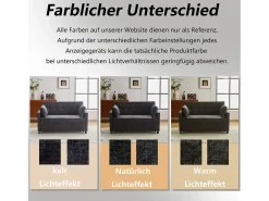 Sofá-cama de 2 lugares, sofá-cama dobrável em tecido chenille - 142 x 79/174 x 85 cm - com função sleep e encosto ajustável - Preto