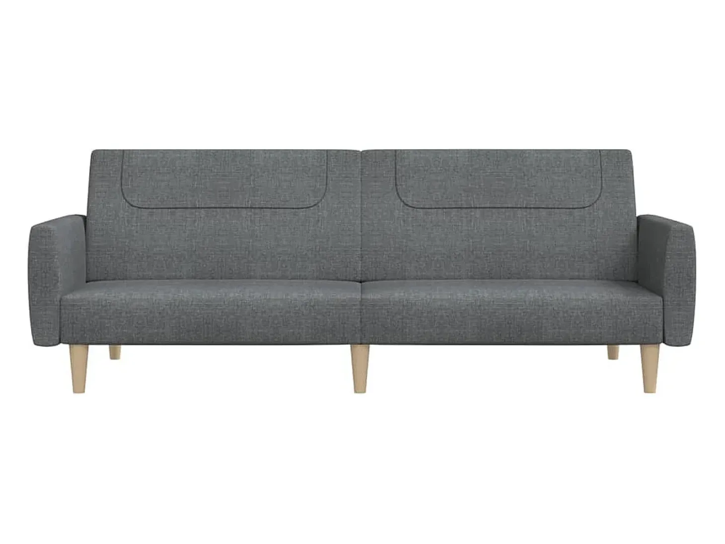 Sofá-cama de 2 lugares tecido cinzento-claro PT615282