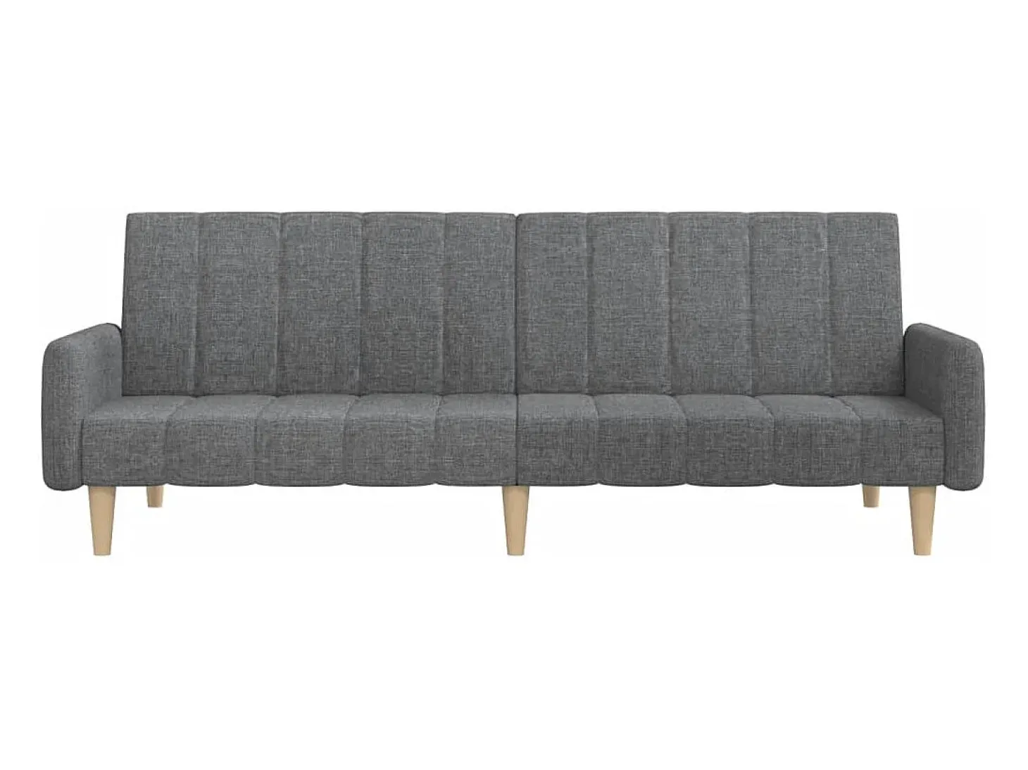 Sofá-cama de 2 lugares tecido cinzento-claro PT939767