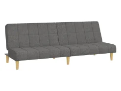 Sofá-cama de 2 lugares tecido cinzento-claro PT627247
