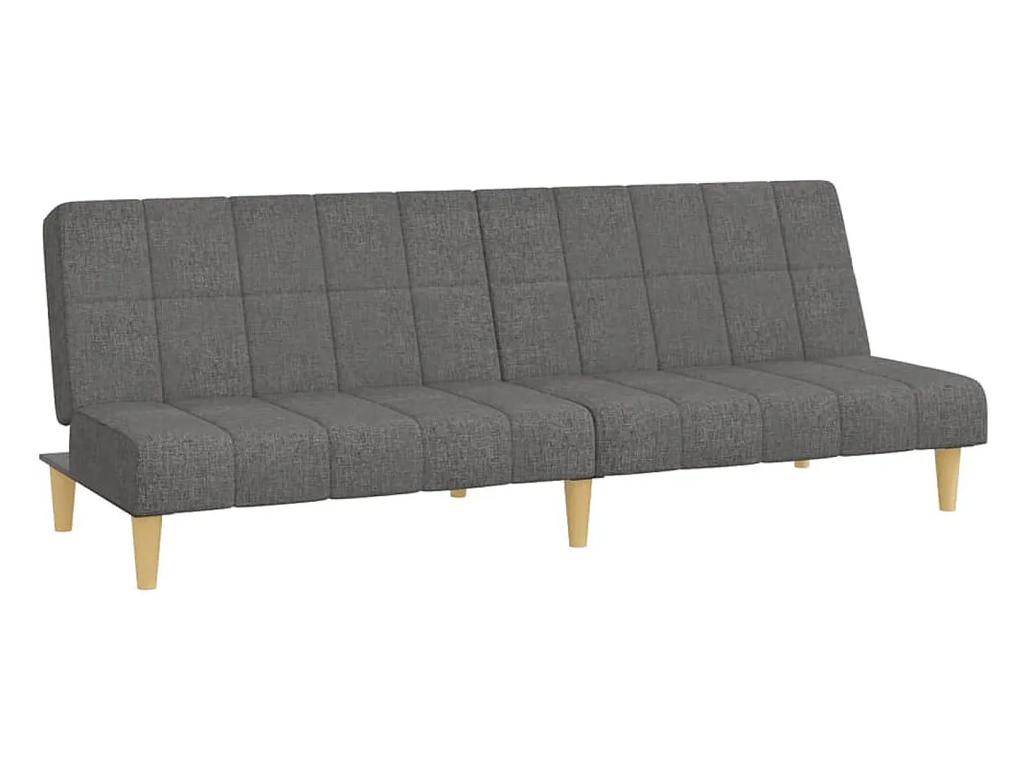 Sofá-cama de 2 lugares tecido cinzento-claro PT627247