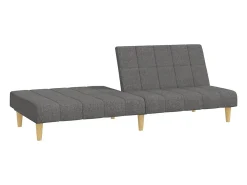 Sofá-cama de 2 lugares tecido cinzento-claro PT627247