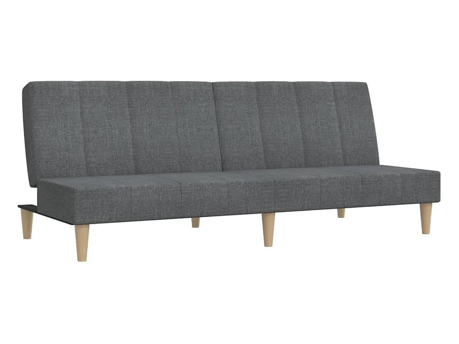Sofá-cama de 2 lugares tecido cinzento-claro PT294565