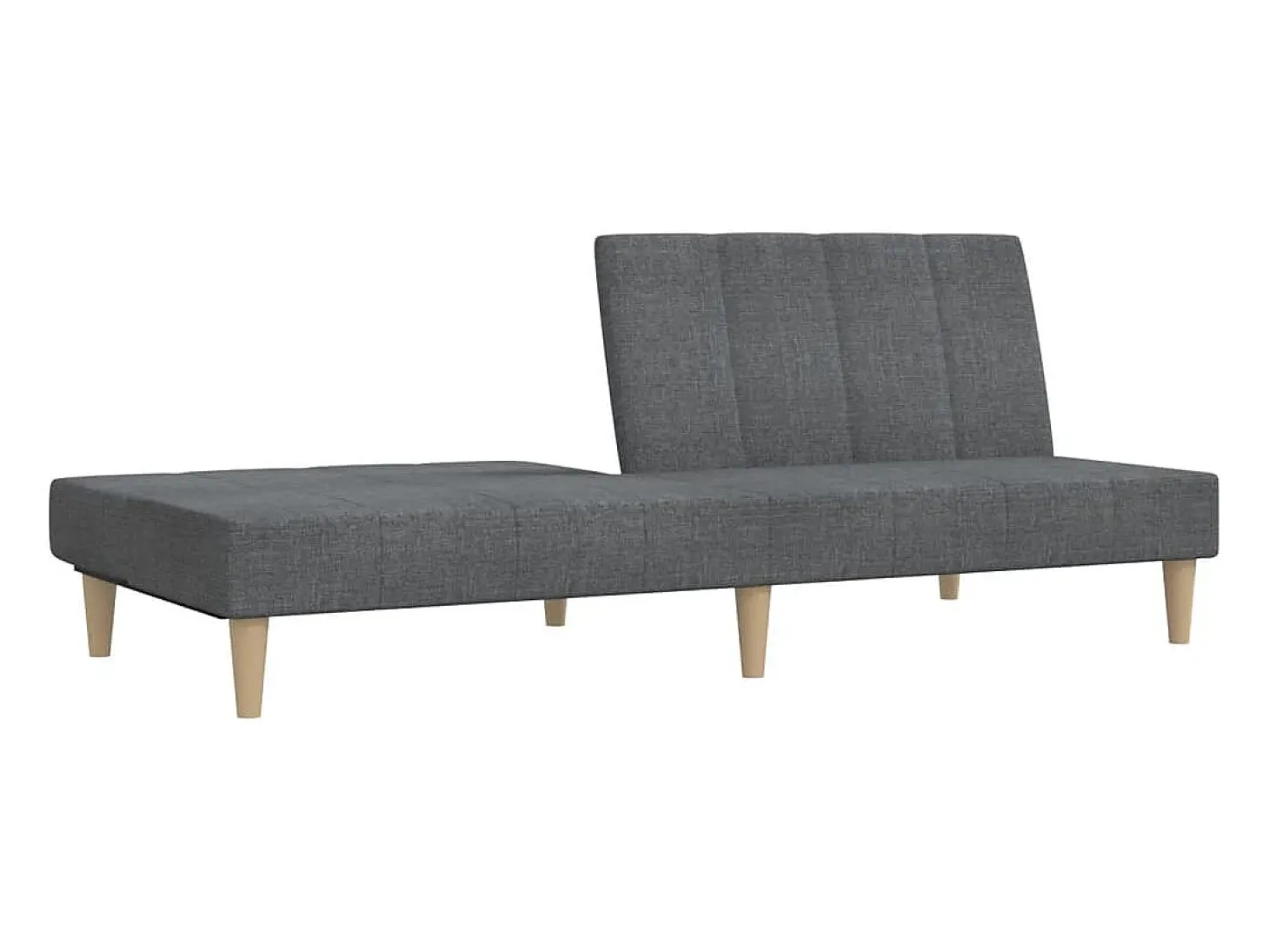 Sofá-cama de 2 lugares tecido cinzento-claro PT294565