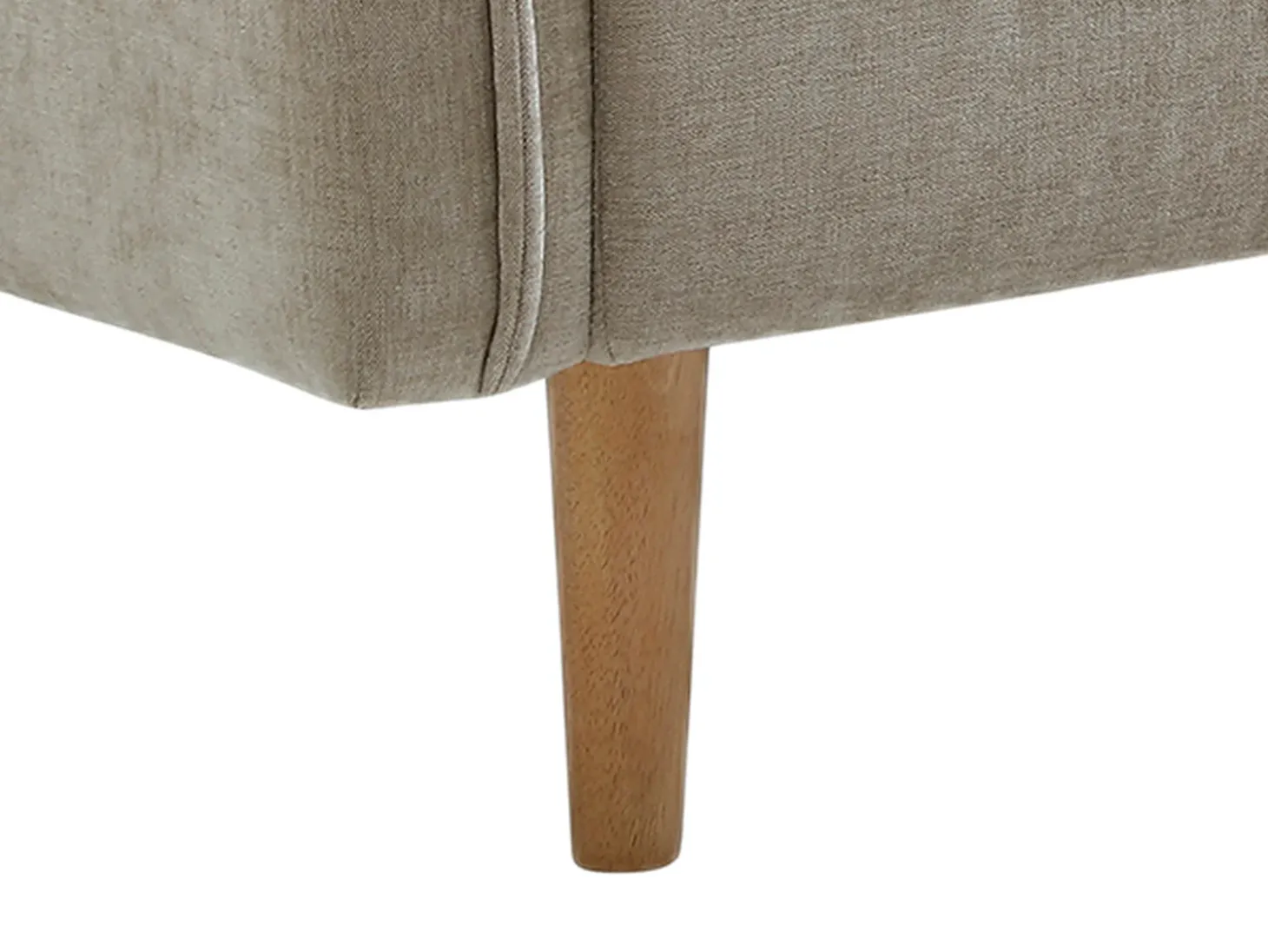 Sofá-cama de 3 lugares tipo clic-clac em tecido bege SONIATA