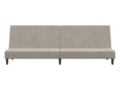 Sofá-cama de 2 lugares veludo cinzento-claro PT857627
