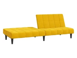 Sofá-cama de 2 lugares veludo amarelo PT269392
