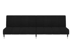 Sofá-cama de 2 lugares veludo preto PT804521