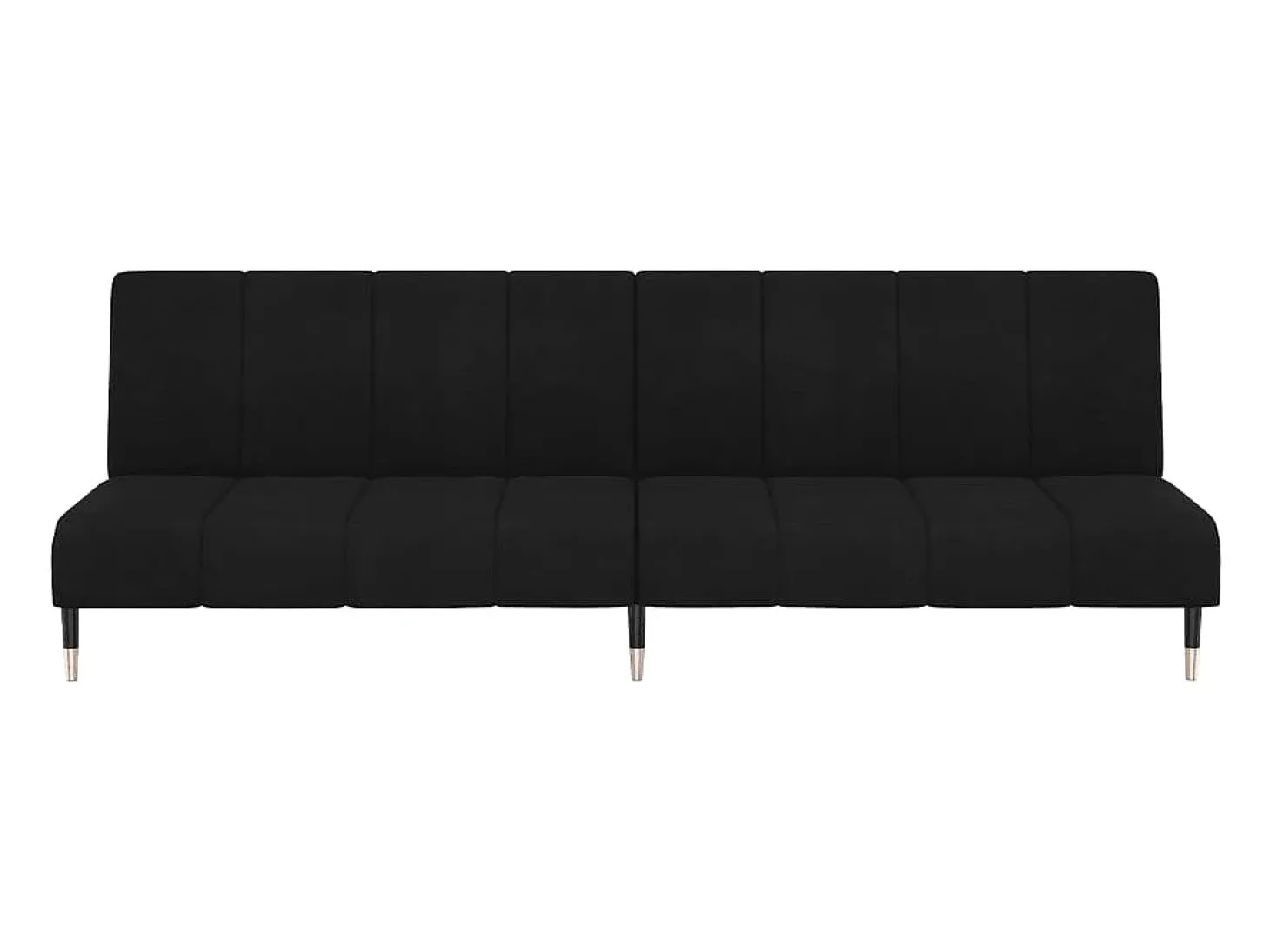 Sofá-cama de 2 lugares veludo preto PT804521