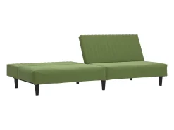 Sofá-cama de 2 lugares veludo verde-claro PT650808