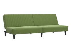Sofá-cama de 2 lugares veludo verde-claro PT650808