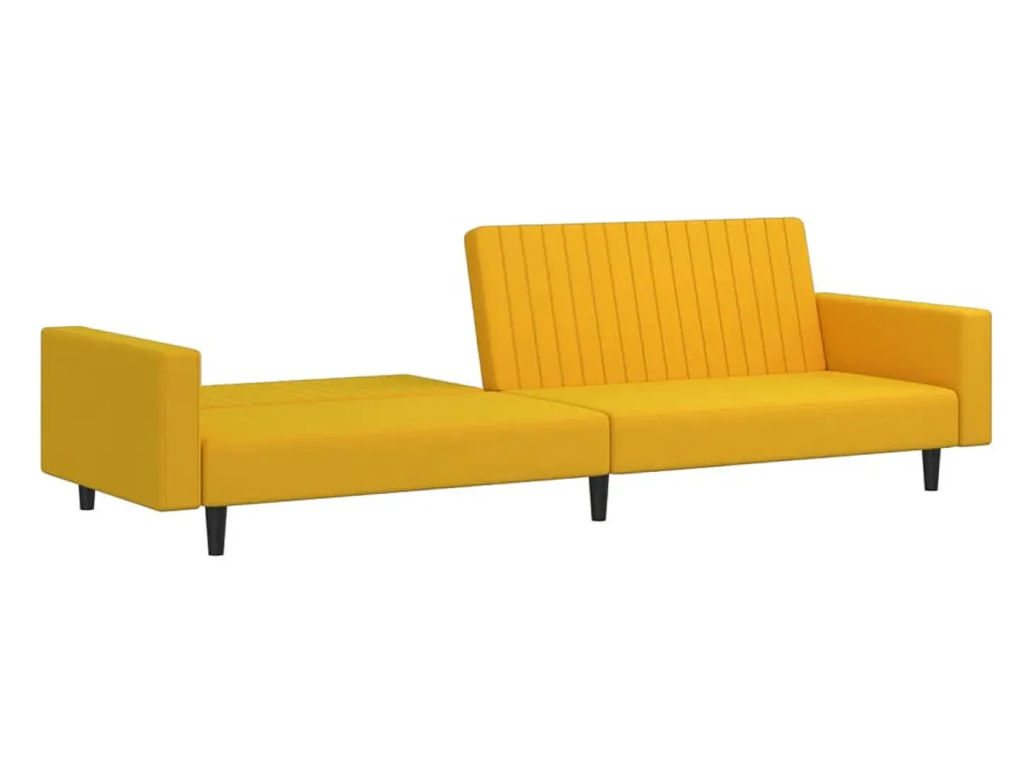 Sofá-cama de 2 lugares veludo amarelo PT159730