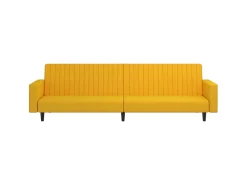 Sofá-cama de 2 lugares veludo amarelo PT159730
