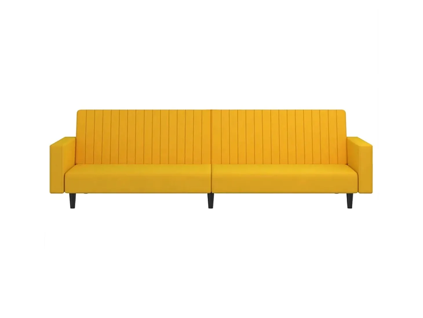 Sofá-cama de 2 lugares veludo amarelo PT159730