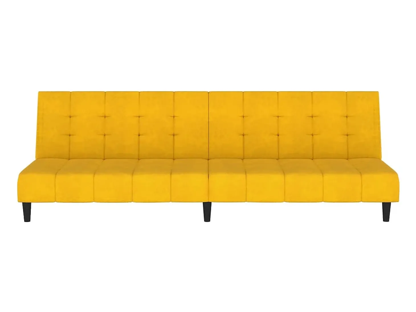 Sofá-cama de 2 lugares veludo amarelo PT621089