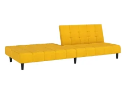 Sofá-cama de 2 lugares veludo amarelo PT621089