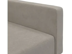 Sofá-cama de 2 lugares veludo cinzento-claro