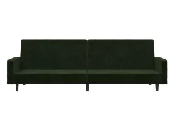 Sofá-cama de 2 lugares veludo verde-escuro PT629484