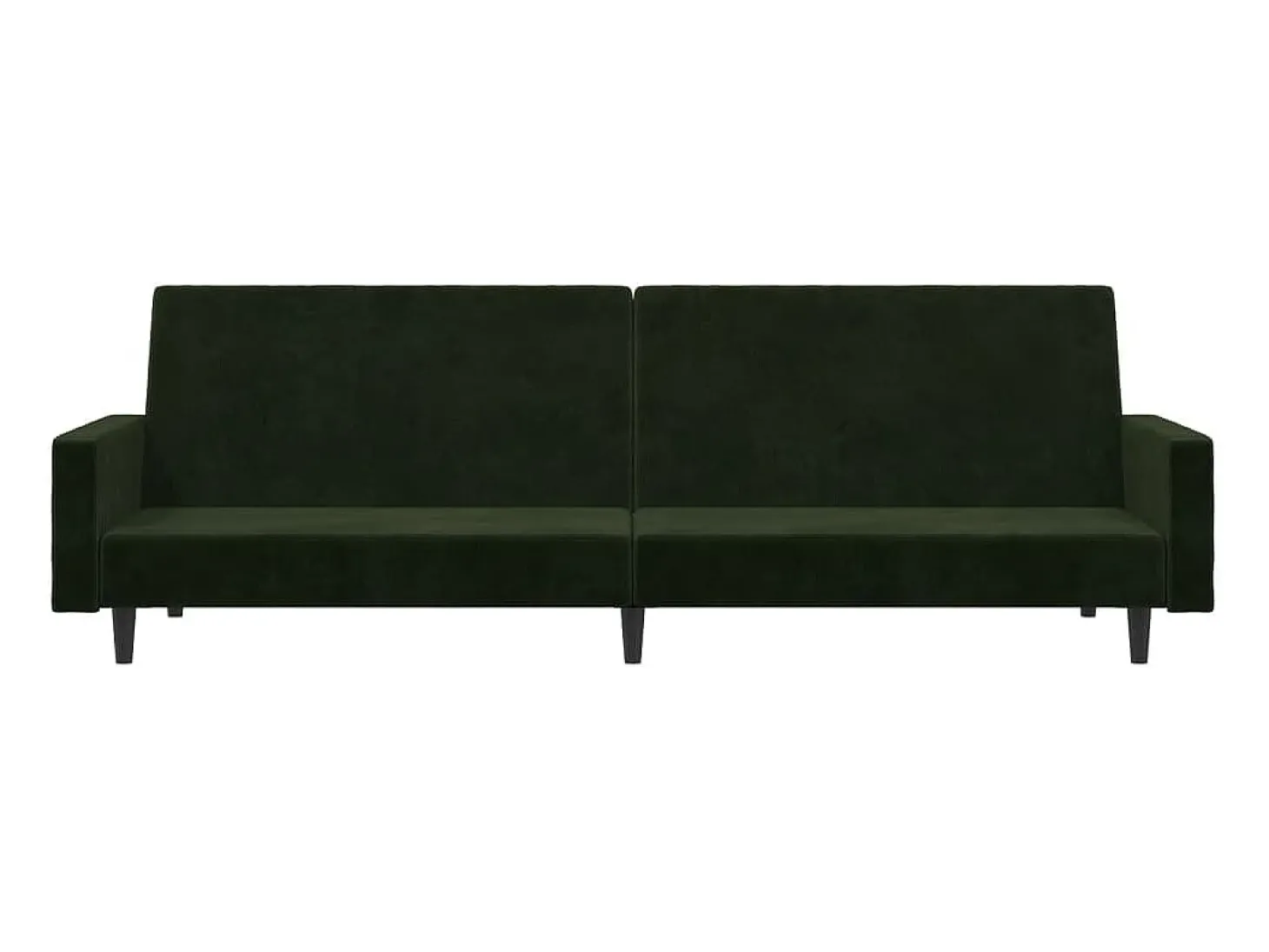 Sofá-cama de 2 lugares veludo verde-escuro PT629484