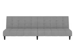Sofá-cama de 2 lugares veludo cinzento-claro PT167947