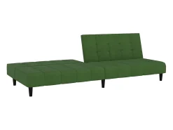 Sofá-cama de 2 lugares veludo verde-escuro PT975031