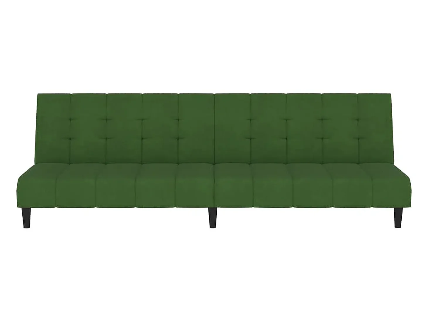 Sofá-cama de 2 lugares veludo verde-escuro PT975031