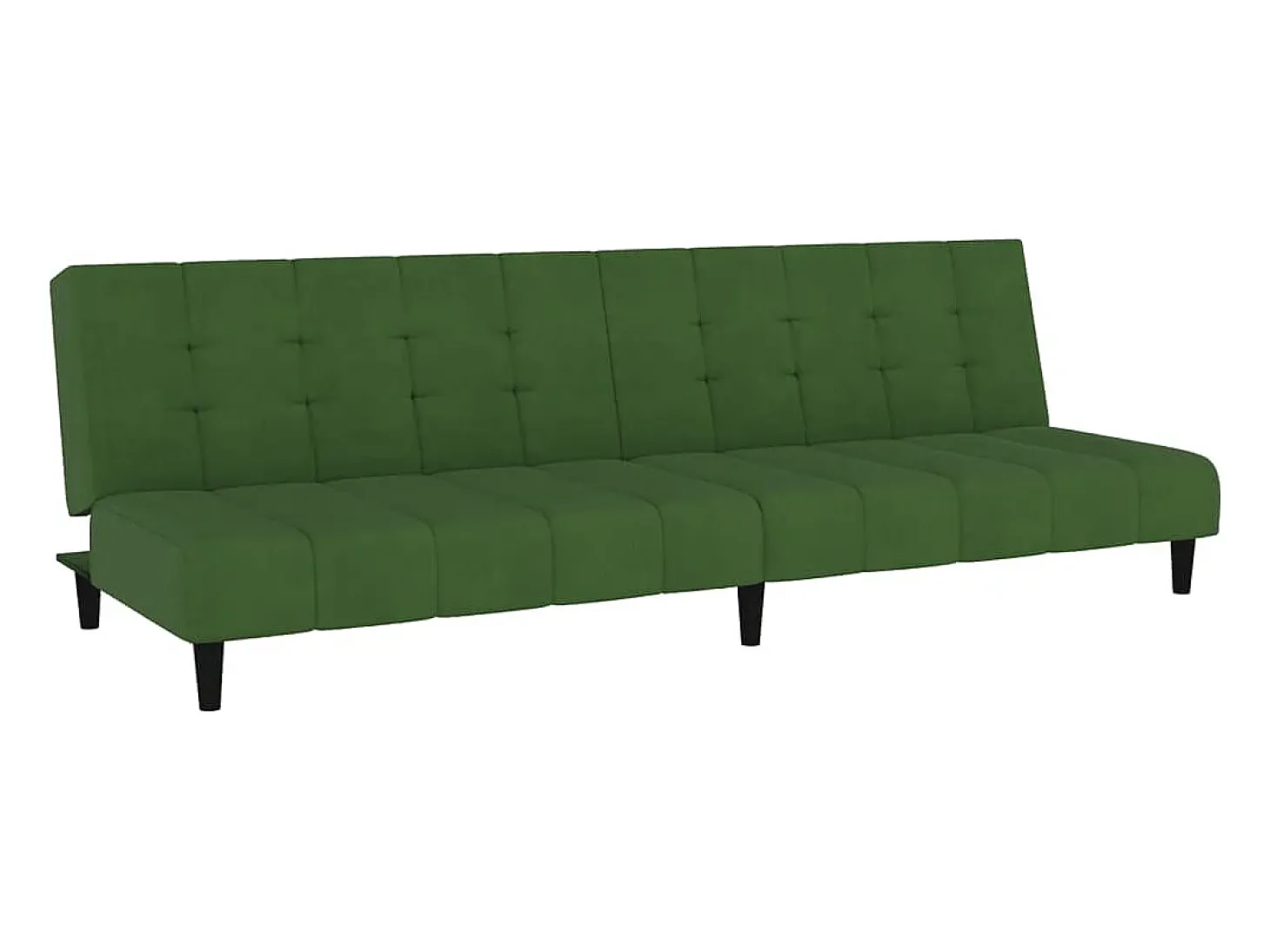 Sofá-cama de 2 lugares veludo verde-escuro PT975031
