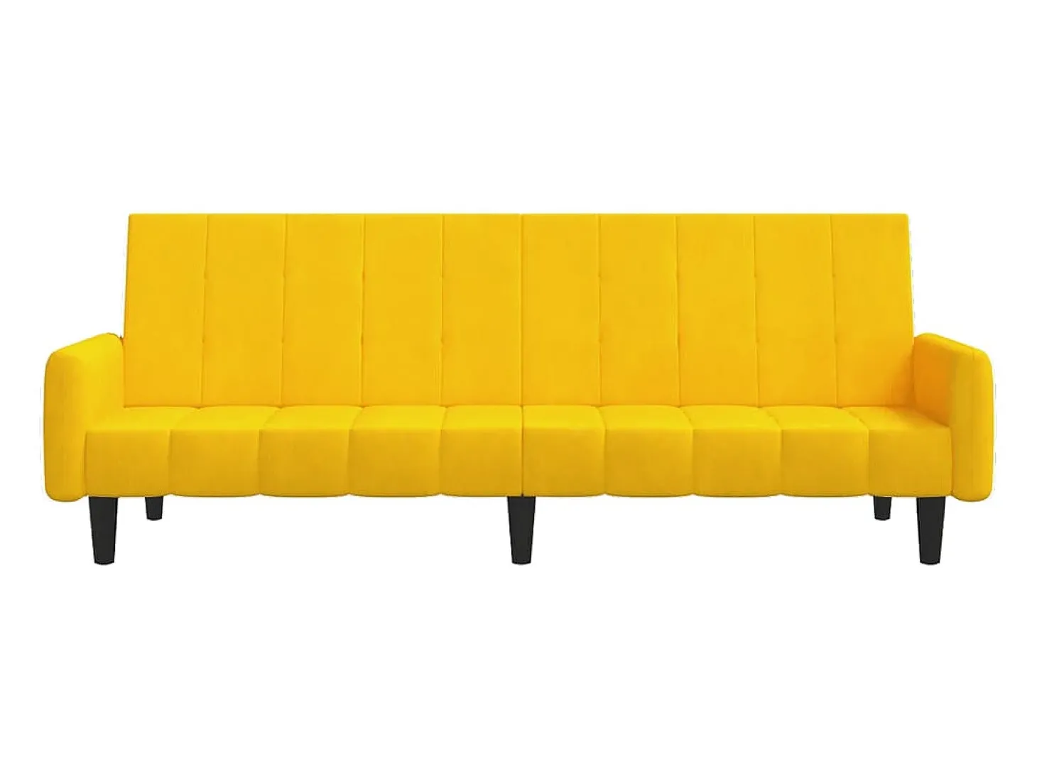 Sofá-cama de 2 lugares veludo amarelo PT581153
